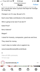 Andrew Brady's instagram - Caroline Flack. **TRIGGER  WARNING** mention of suicide