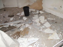 Ceiling damaged by water leak