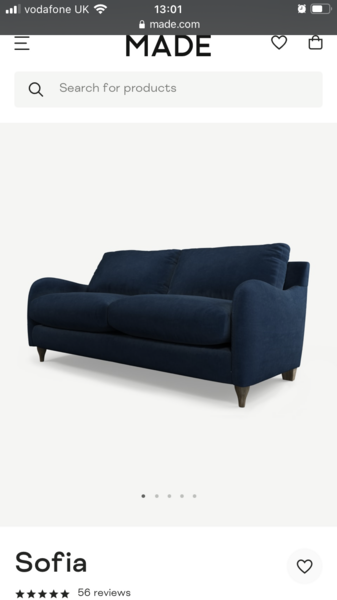 To order a sofa I have not seen costing nearly £3k