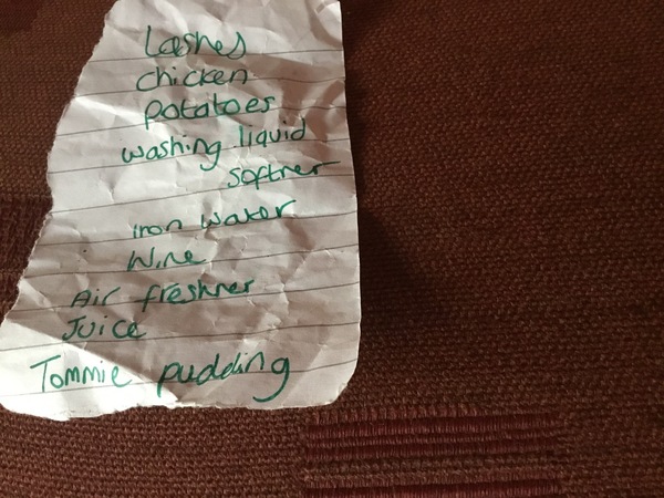 I know how you all love a shopping list!