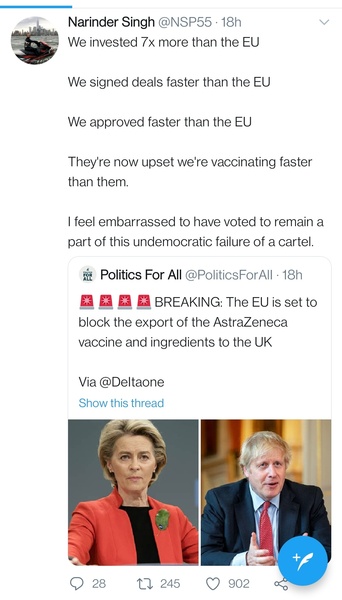 To think that the EU have done more to endorse Brexit in the last 2 weeks than the UK managed in nearly 5 years