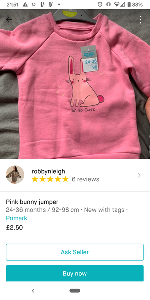 To ask you to help me find this Primark bunny jumper!