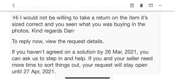 Problem with eBay purchase
