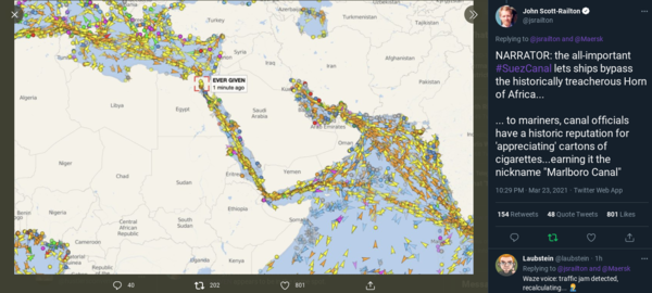 However bad your day, you didn't block the Suez Canal