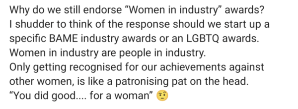 Women in industry awards