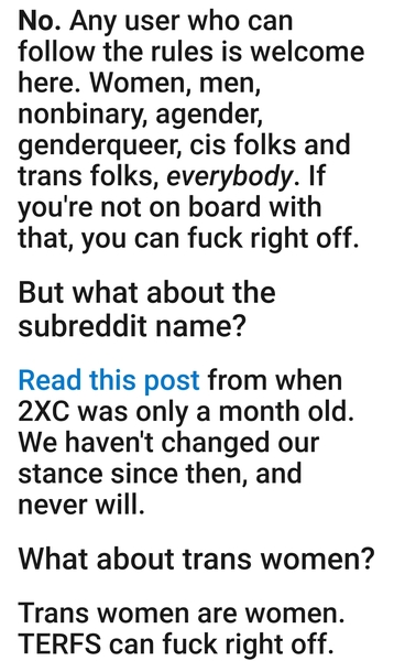 Reddit's two x chromosomes forum