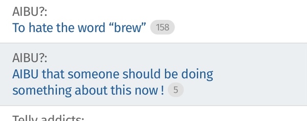 Active thread topics talk to each other. Aibu to think so?