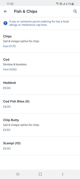 What do your kids eat from the chippy?