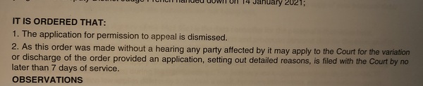 What does this mean on the bottom of an Order?