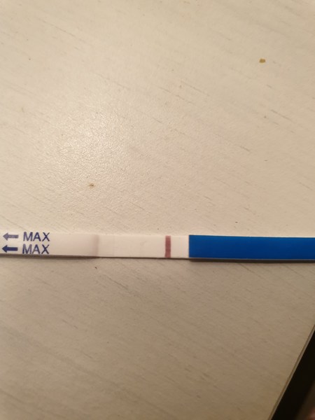 2 days late, faint line which has now vanished!