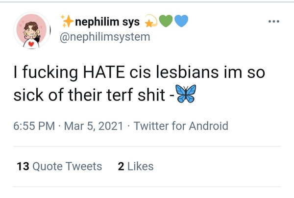 Evidence of TRA /Gender Idealogue Homophobia