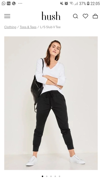 Basic white top, sleeves, like Hush but not as pricey?