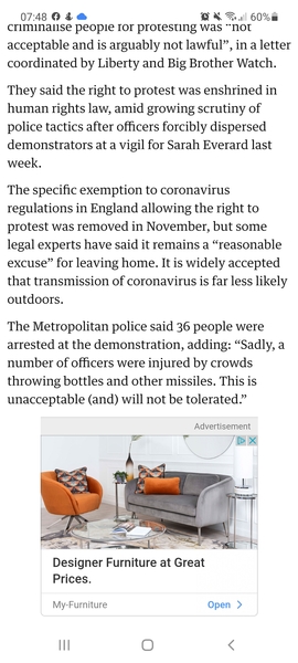 London protest