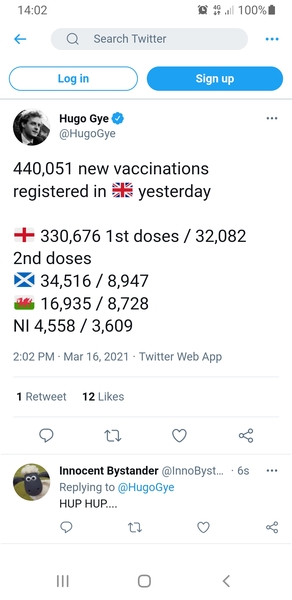 16.8 million people vaccinated already - brilliant!