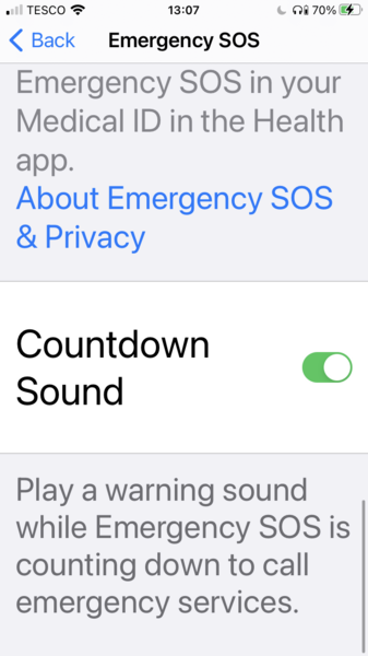 For information: SOS Function on iPhone