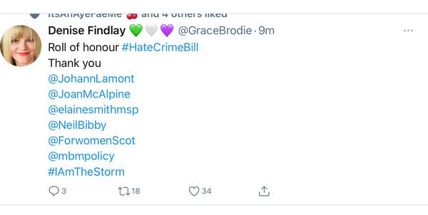 SNP supporters and the hate crime bill
