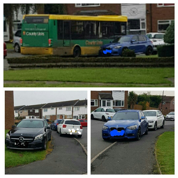 To ask people to move their cars if its on the pavement and you cannot get past?