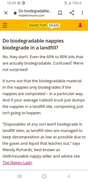 Recommendations for biodegradable nappies?