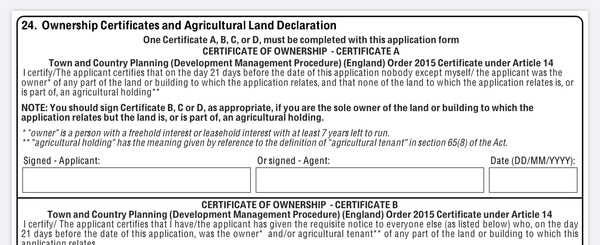 Accuracy of planning application
