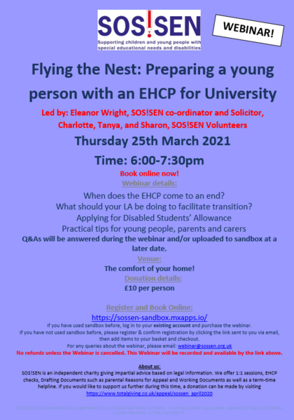 University - after an EHC Plan