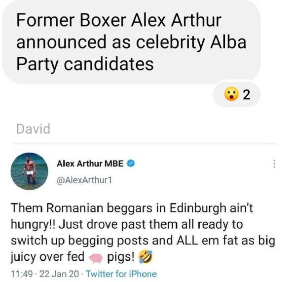 Yikes! Alba Party - anyone voting for Salmond?