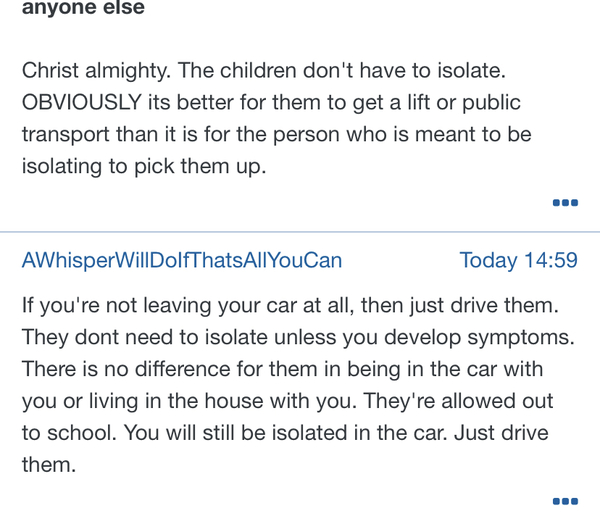 Told to isolate - can i collect children from school?