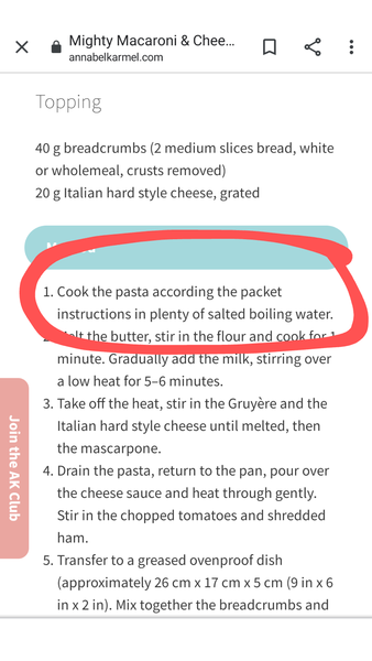 Salt in home cooked food