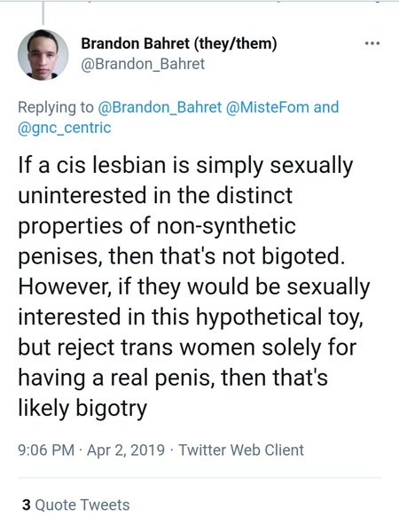 Evidence of TRA /Gender Idealogue Homophobia