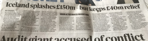 To never shop at Iceland again