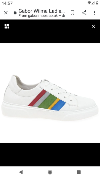 Gabor white & rainbow trainers