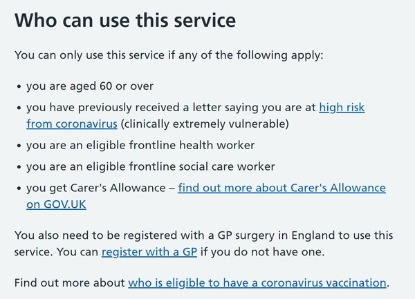 AIBU to inform you that if 60+ and in England you can book your vaccination