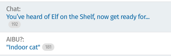 Active thread topics talk to each other. Aibu to think so?
