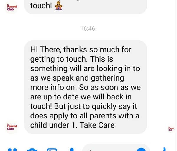 Under 1s support changes