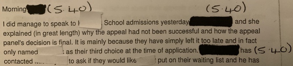 Illegal school admission policy aid by LEA