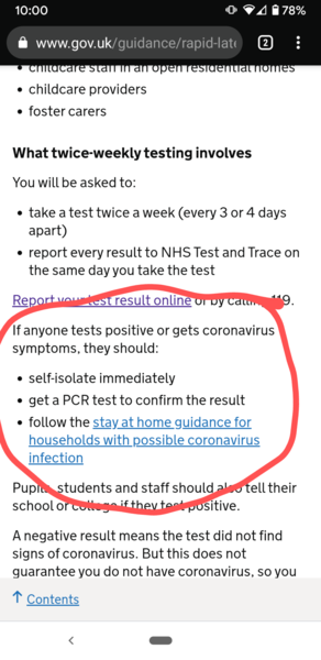 Lateral Flow Test was negative but I have symptoms- what to do?
