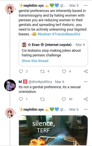 Evidence of TRA /Gender Idealogue Homophobia