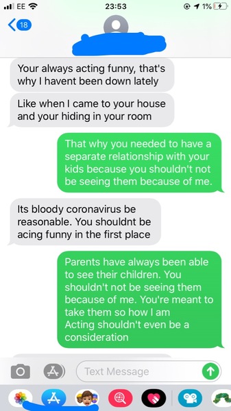 My ex will only see the kids if we get on?