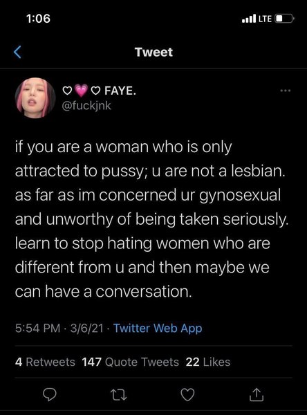 Evidence of TRA /Gender Idealogue Homophobia