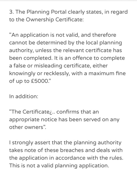 Accuracy of planning application