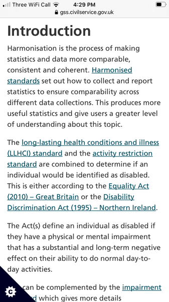 To be peed off that the Census doesn’t ask about disability?