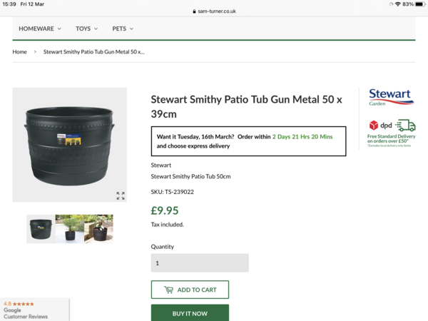 Reasonably priced garden pots