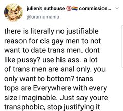 Evidence of TRA /Gender Idealogue Homophobia
