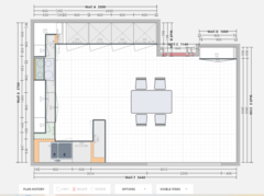 Kitchen layout options with diagrams