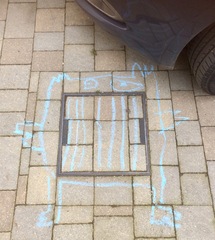 AIBU to let my children chalk on the road? Neighbour washed it all away.
