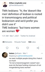 Evidence of TRA /Gender Idealogue Homophobia