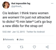 Evidence of TRA /Gender Idealogue Homophobia