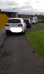 To ask people to move their cars if its on the pavement and you cannot get past?