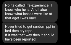 13/14 year old girl is pursued by (and sleeps with) man in his 20's, the girl gets the blame.