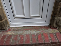 Damp next to back door