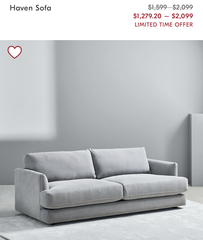 To sulk because DH doesn't want to buy a fabric sofa?